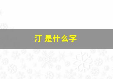 汀 是什么字